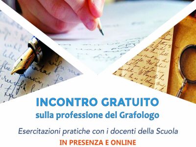 Incontro gratuito sulla professione del Grafologo